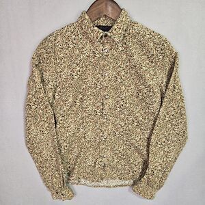 Ralph Lauren Y2K Floral Corduroy Shirt Women Small Micro Cord Boho Fairycore 90s